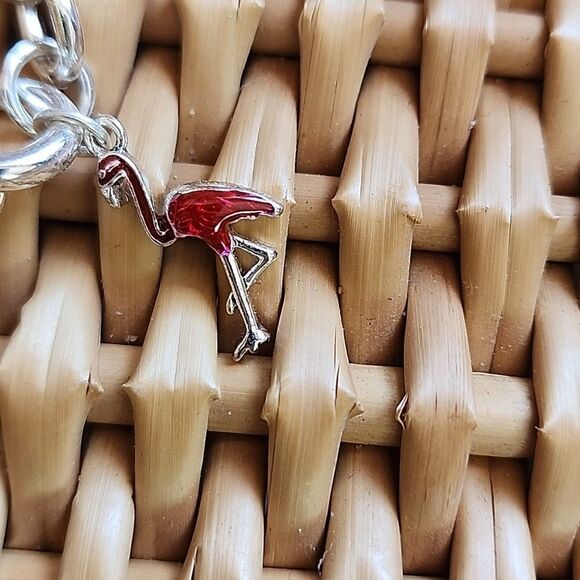 Florida Girl Charm Bracelet With Silver Tone Chain & Toggle Close - Picture 4 of 12